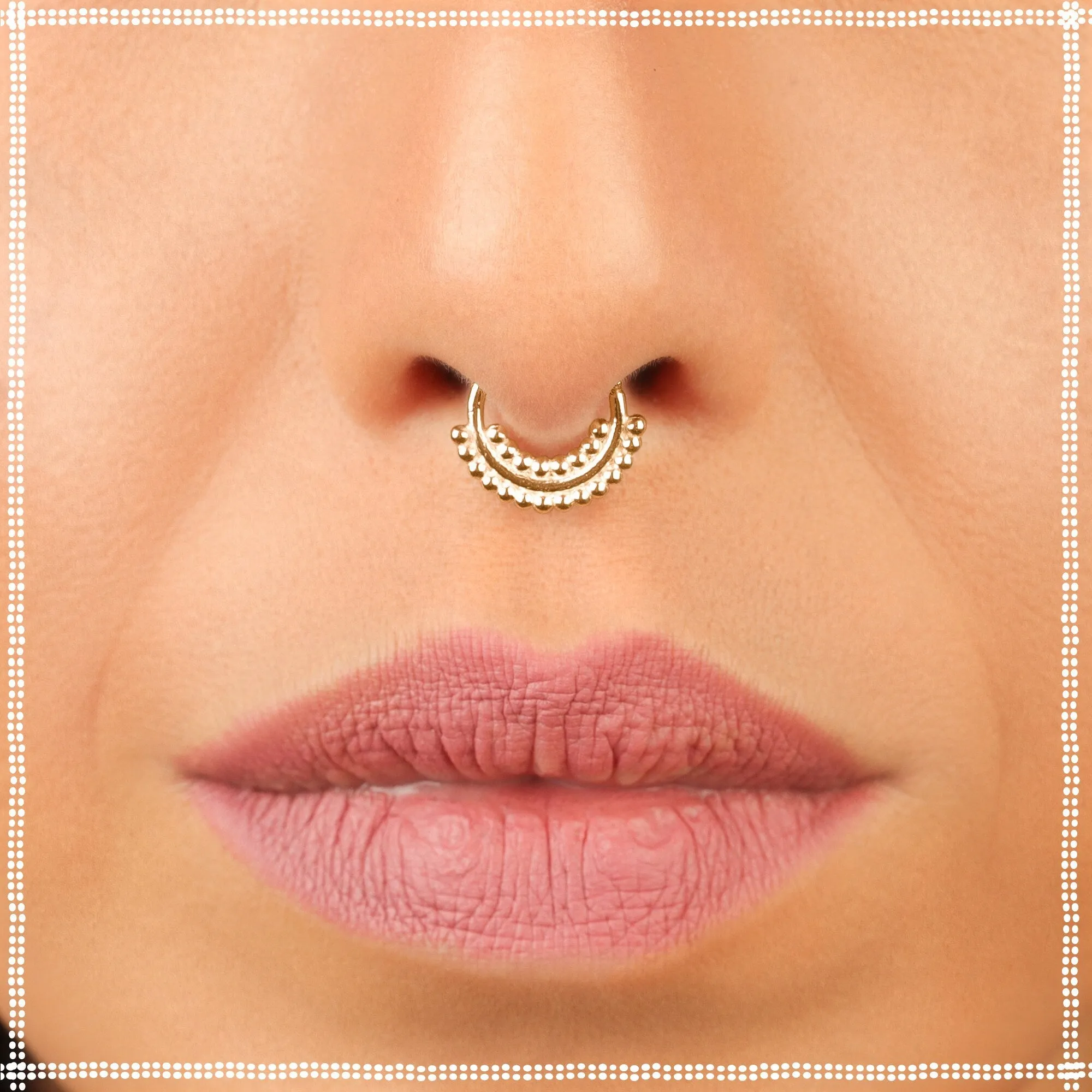 14k Rose Gold Fake Septum Ring | Free Spirit