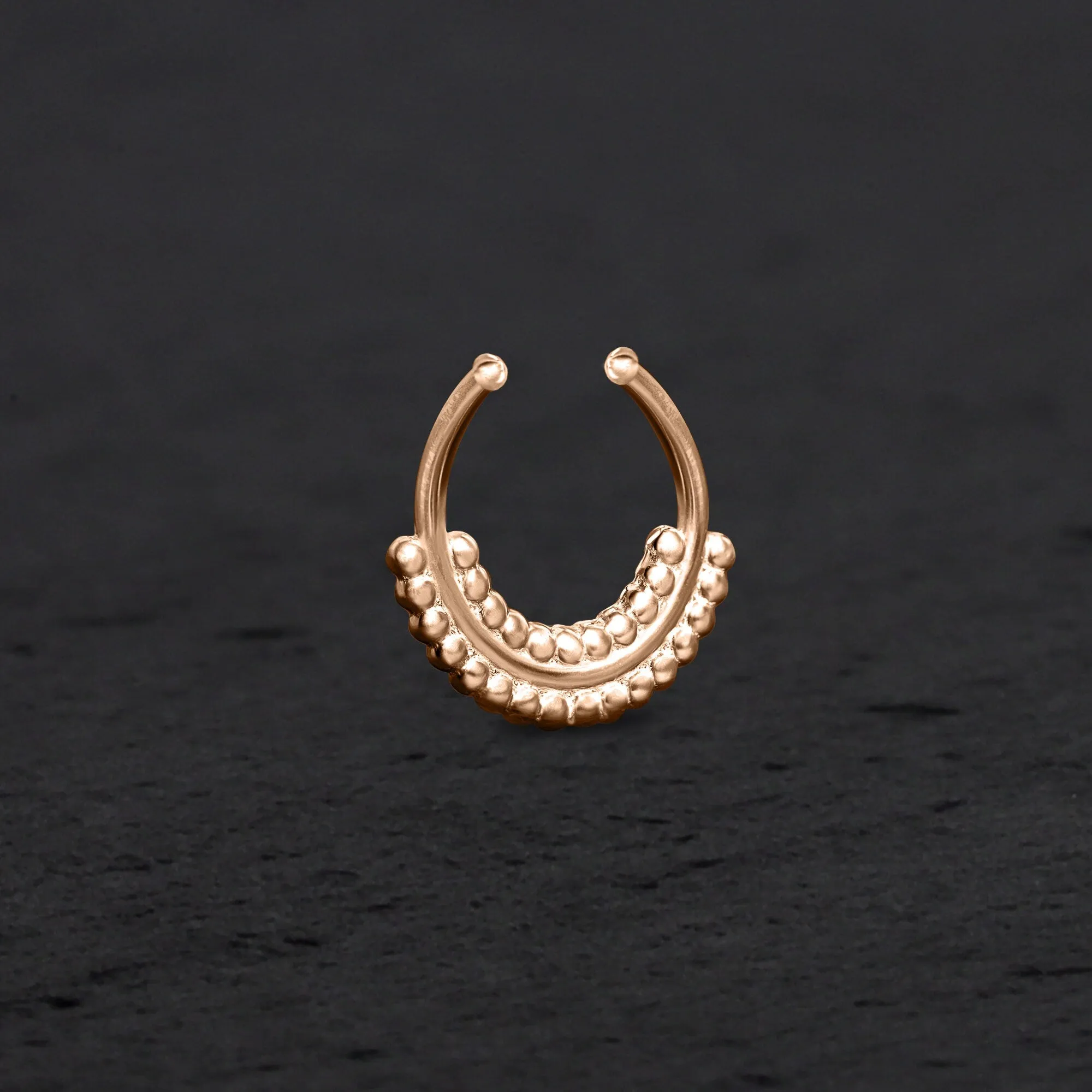 14k Rose Gold Fake Septum Ring | Free Spirit