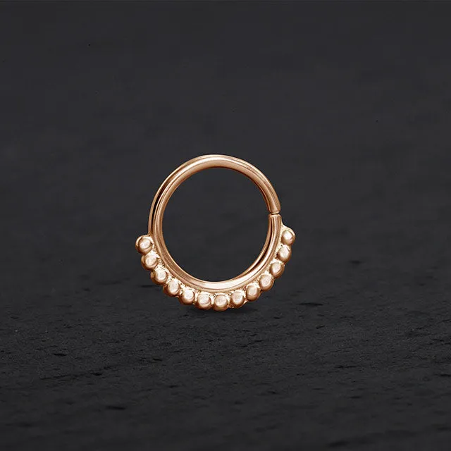 14k Rose Gold Septum Jewelry | Cool Breeze