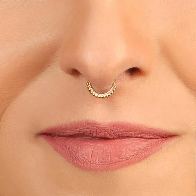 14k Rose Gold Septum Jewelry | Cool Breeze