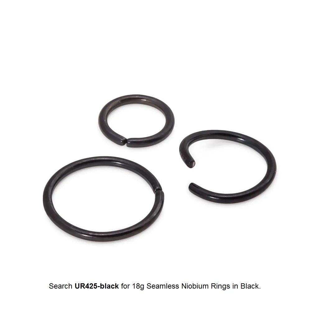 18g Seamless Niobium Ring — Price Per 1