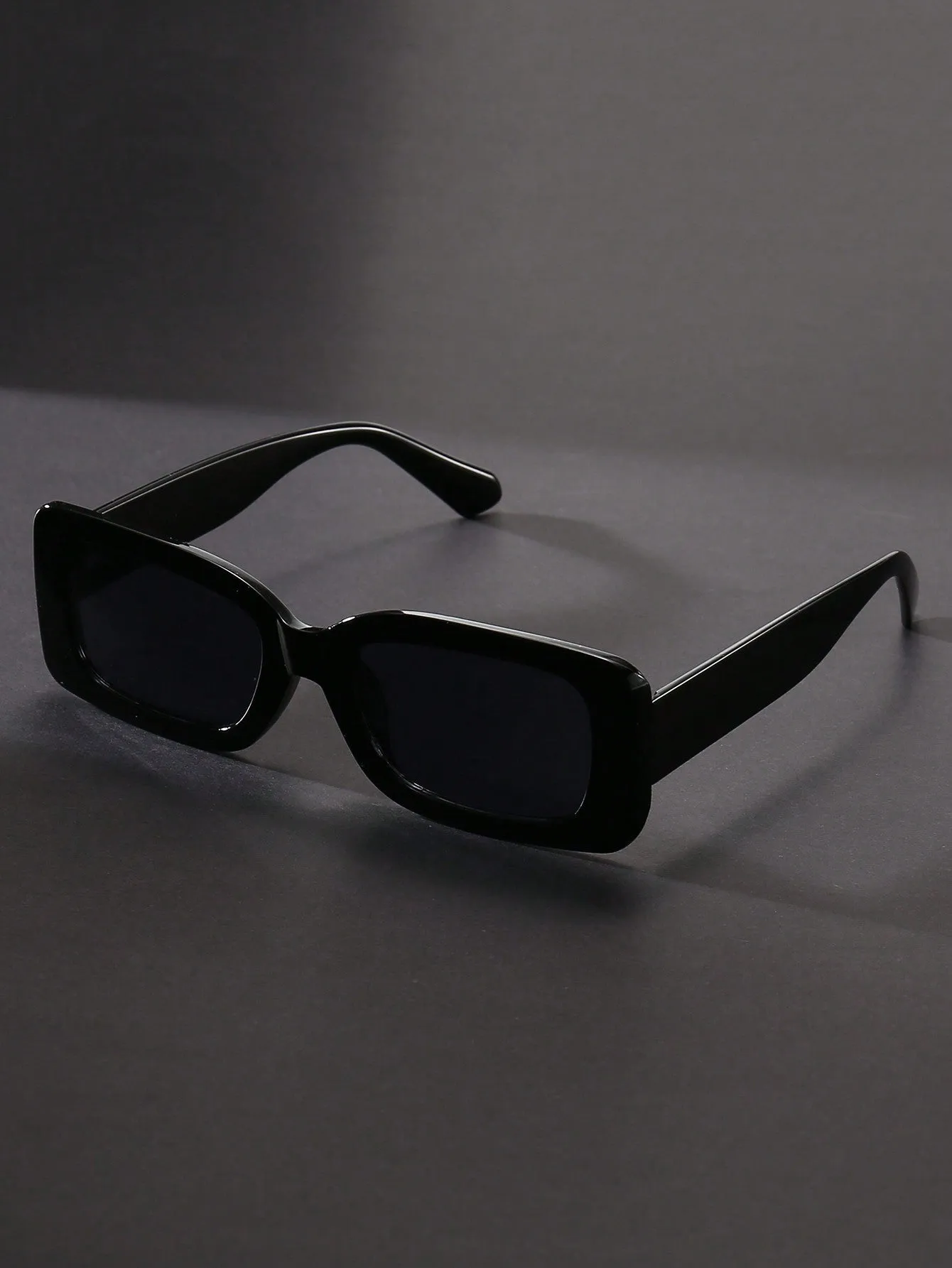 1pc Fashionable Trendy Black Square Frame Unisex Large Frame Y2K Personality Summer Beach Sunglasses Shades Accessories