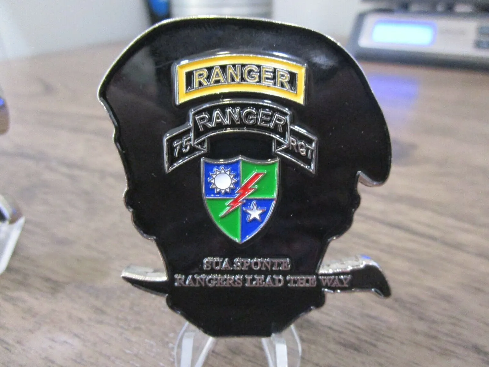 2 US Army Special Forces Challenge Coins Green Berets Creed & 75th Ranger RGT