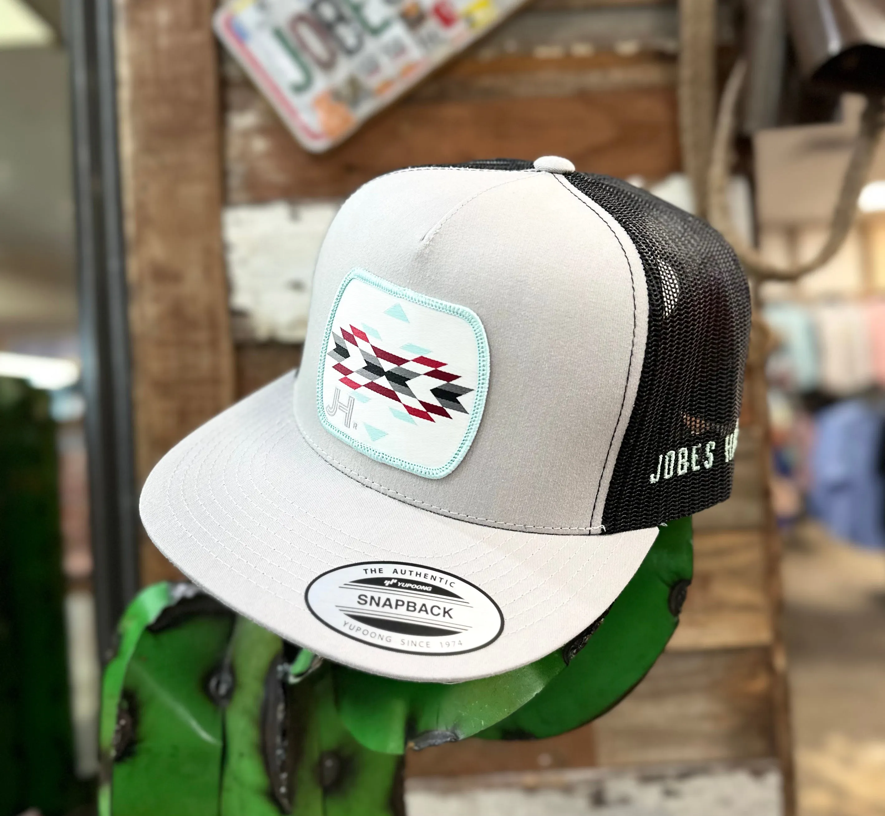 2022 Jobes Trucker Cap-  Silver/Black Mint Aztec Patch