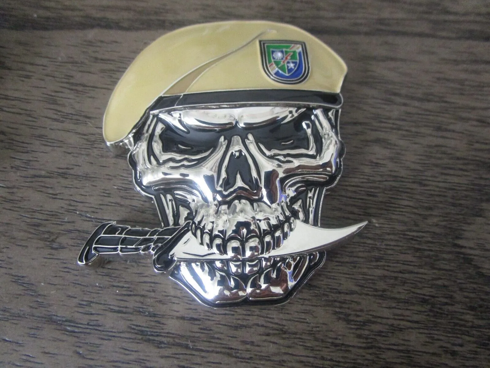 3 US Army Special Forces Ranger Delta Force Green Berets Skull Challenge Coins
