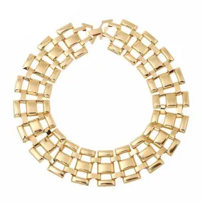 5 Designs Big Chunky Metal Statement Choker Necklace