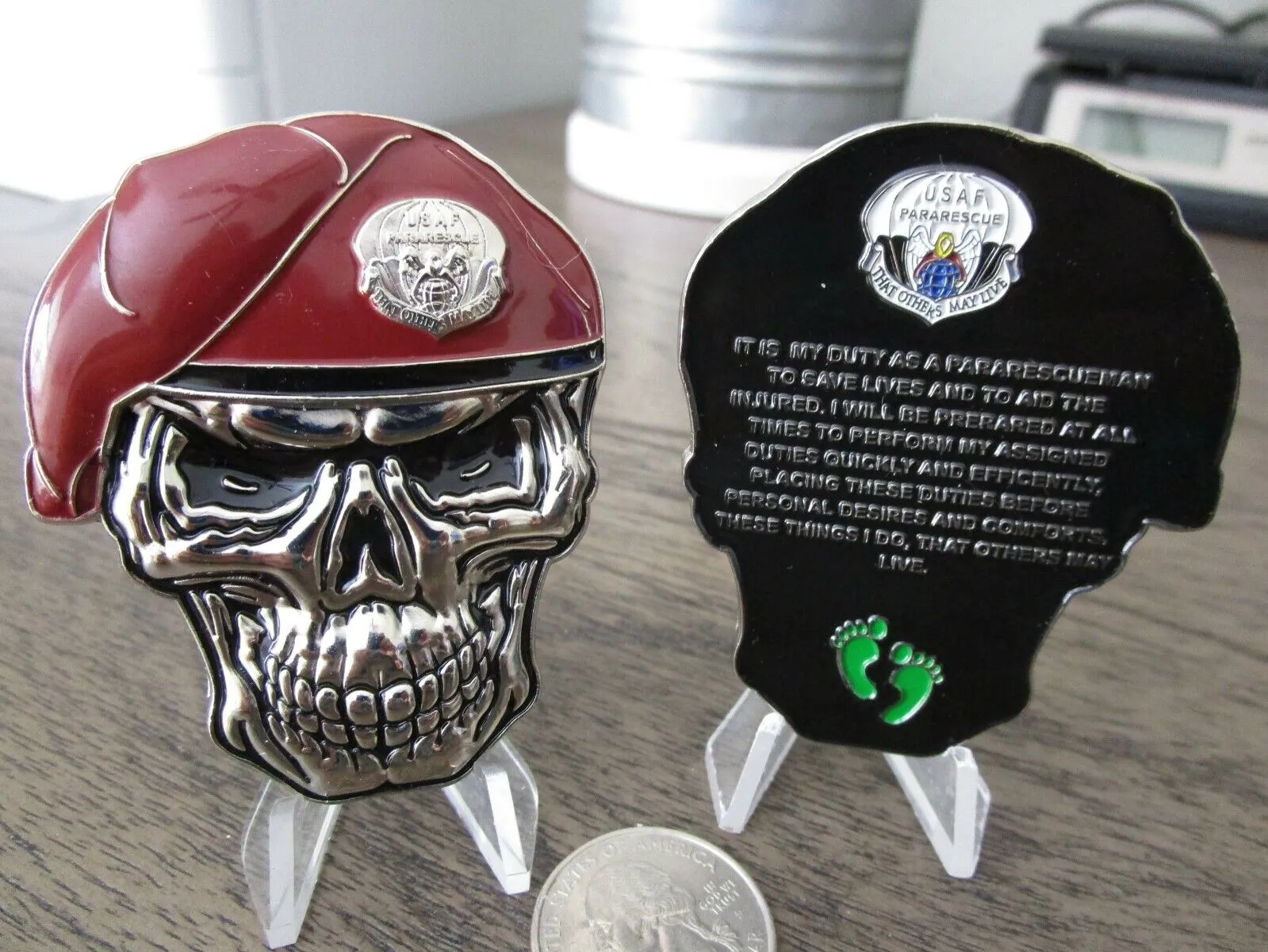 7 Special Forces Skull Challenge Coins SOCOM Ranger PJ CCT Green Berets Delta