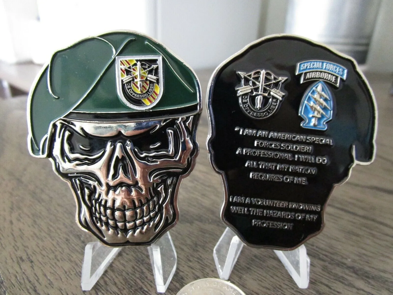 7 Special Forces Skull Challenge Coins SOCOM Ranger PJ CCT Green Berets Delta