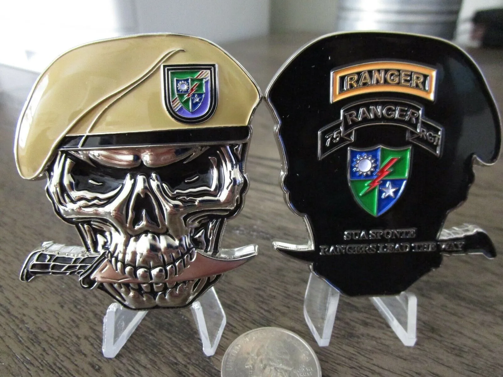 7 Special Forces Skull Challenge Coins SOCOM Ranger PJ CCT Green Berets Delta