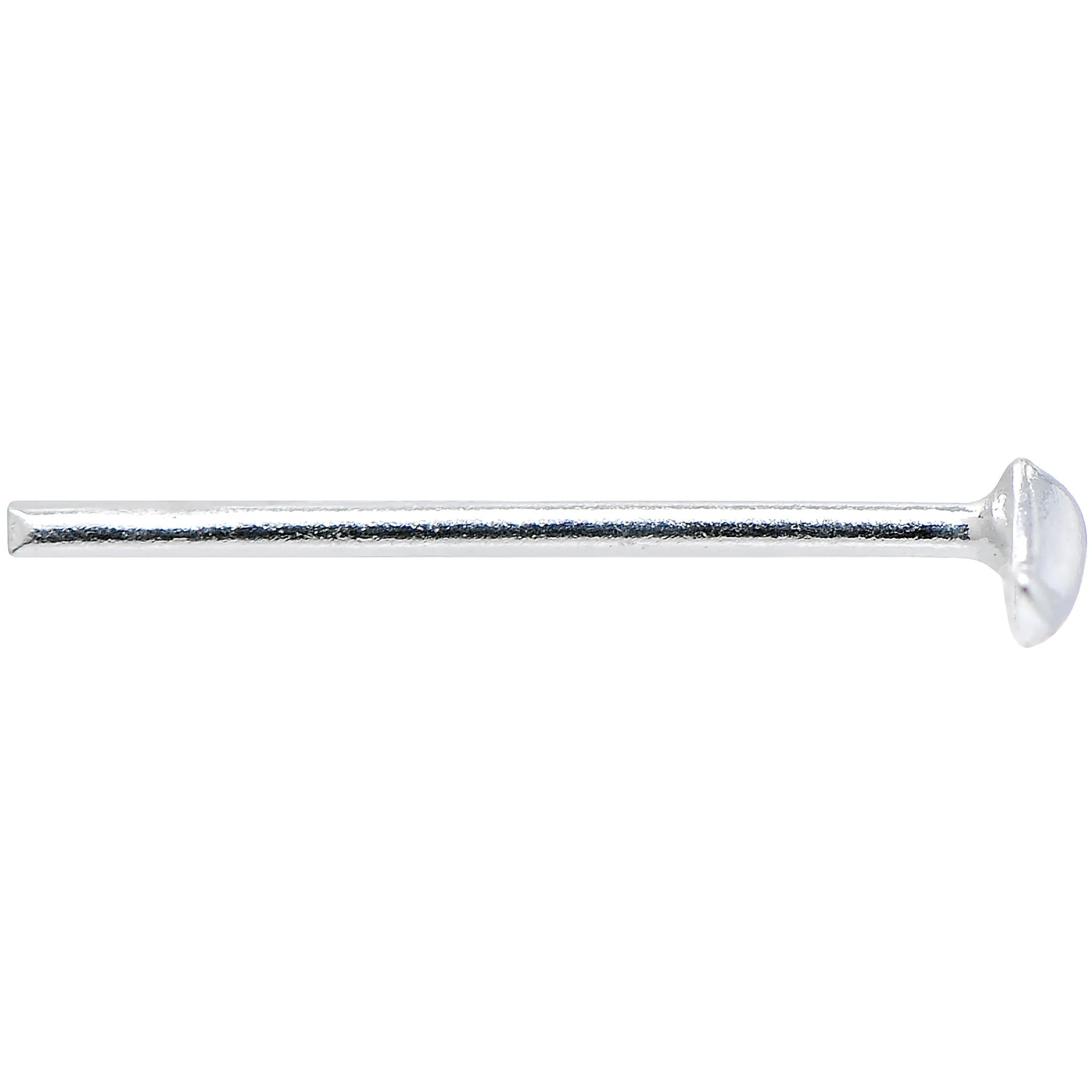 925 Sterling Silver 22 Gauge Dapper Mustache Bendable Nose Bone