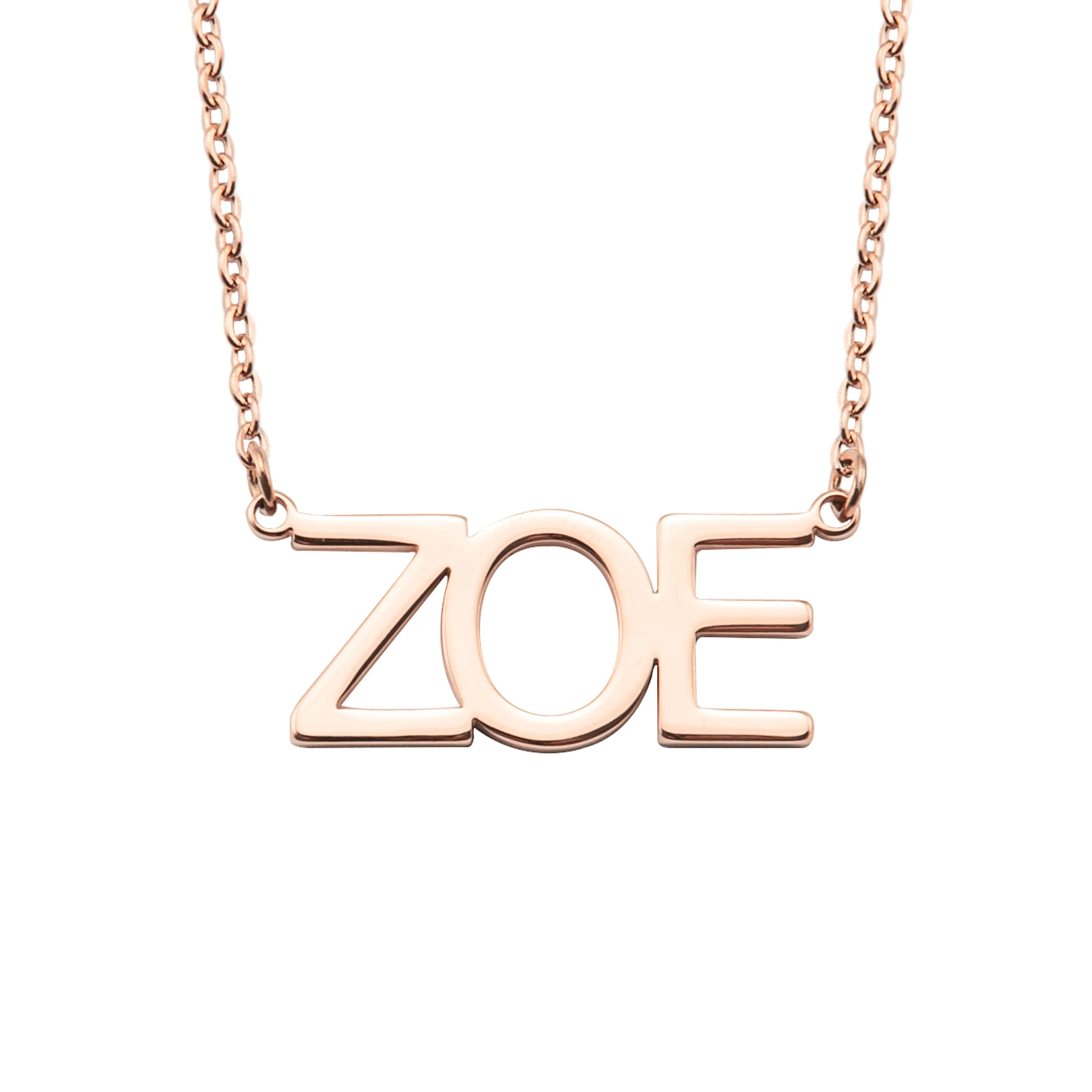 All Caps Personalized Name Necklace