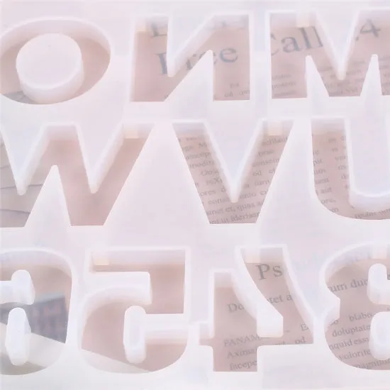 Alphabet Keychain Resin Mold Kit, plus tools, glitter, findings, kit0518