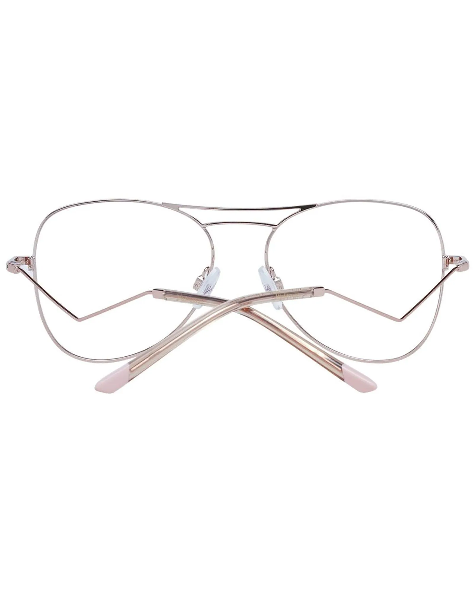 Ana Hickmann Aviator Eyeglasses Rose Gold Metal Frame