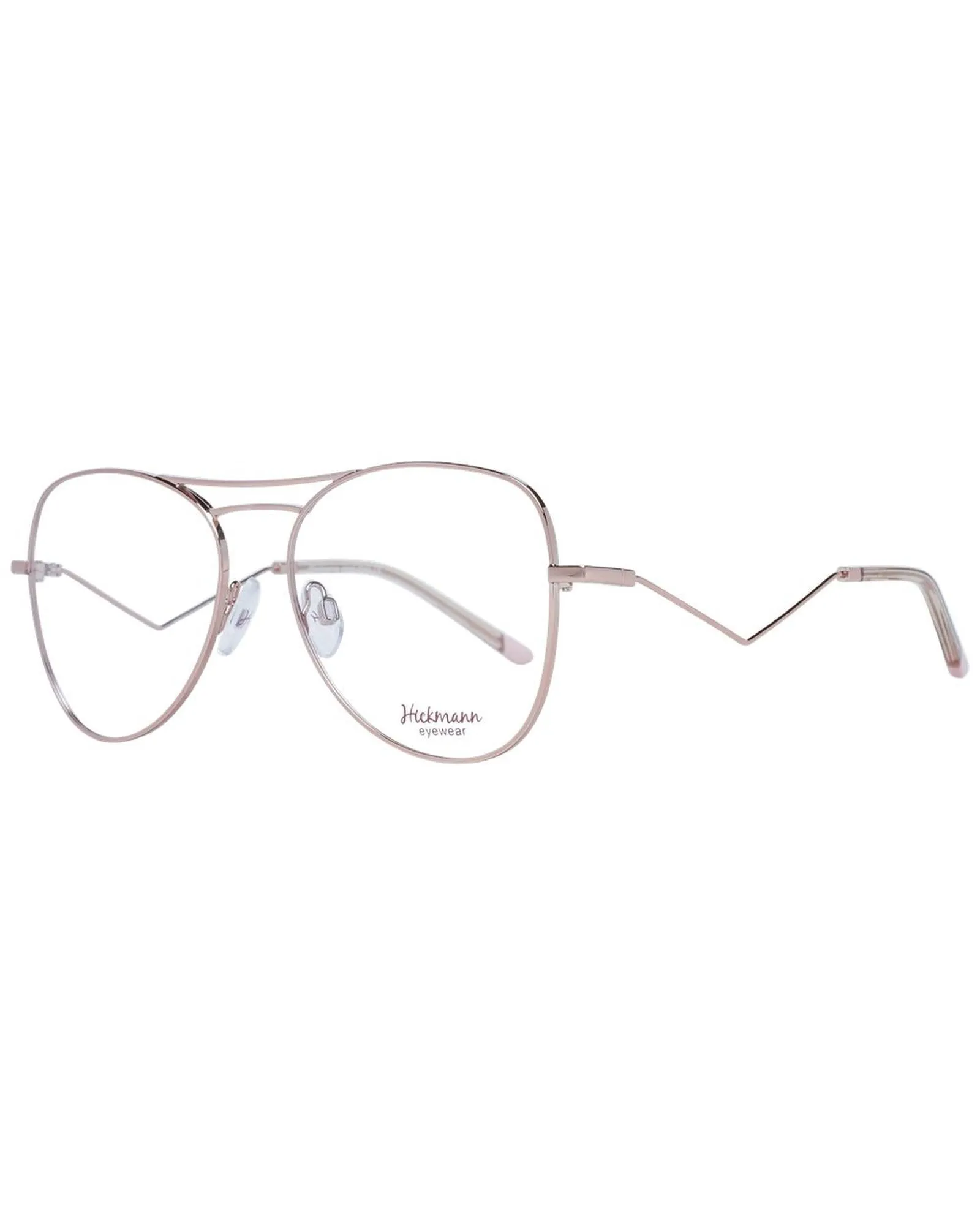 Ana Hickmann Aviator Eyeglasses Rose Gold Metal Frame