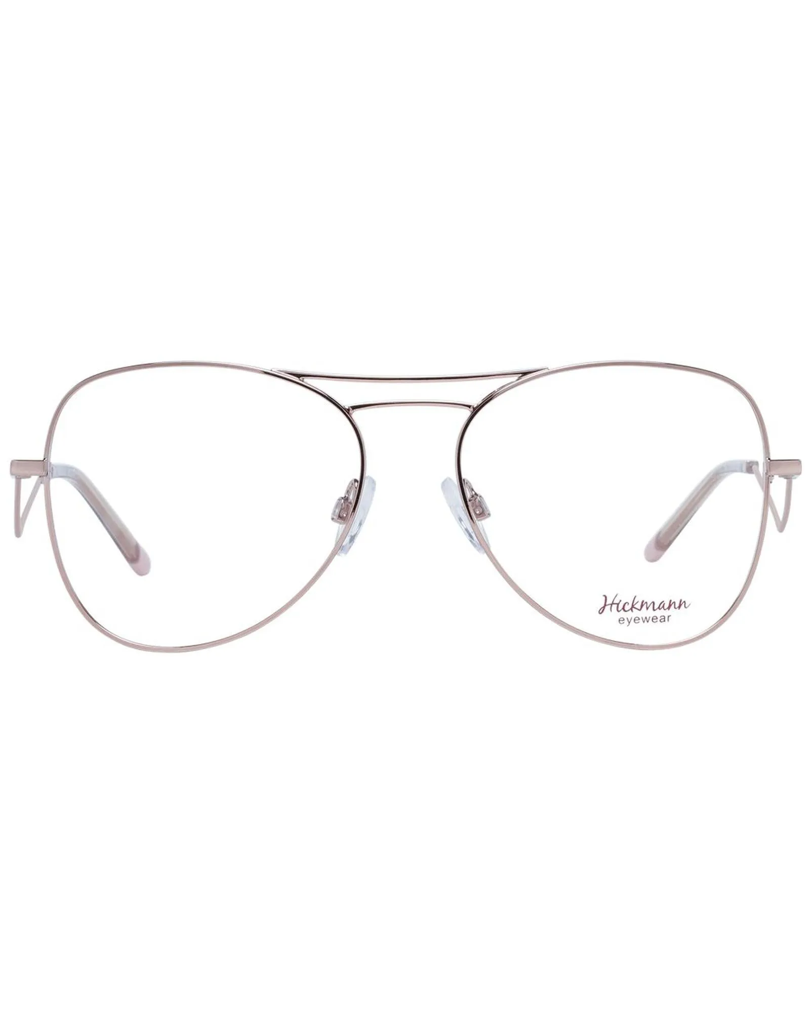Ana Hickmann Aviator Eyeglasses Rose Gold Metal Frame