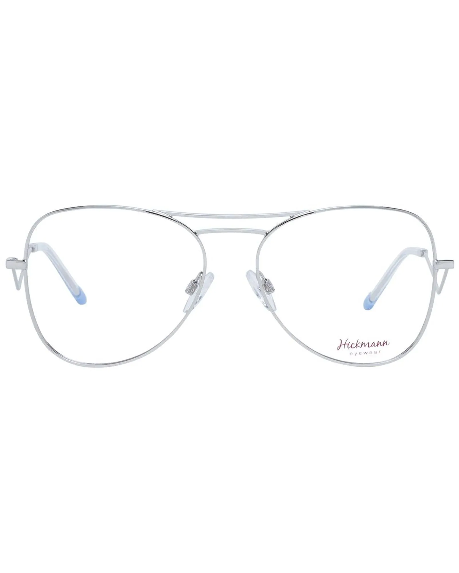 Ana Hickmann Aviator Eyeglasses Silver Metal Frame
