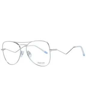 Ana Hickmann Aviator Eyeglasses Silver Metal Frame
