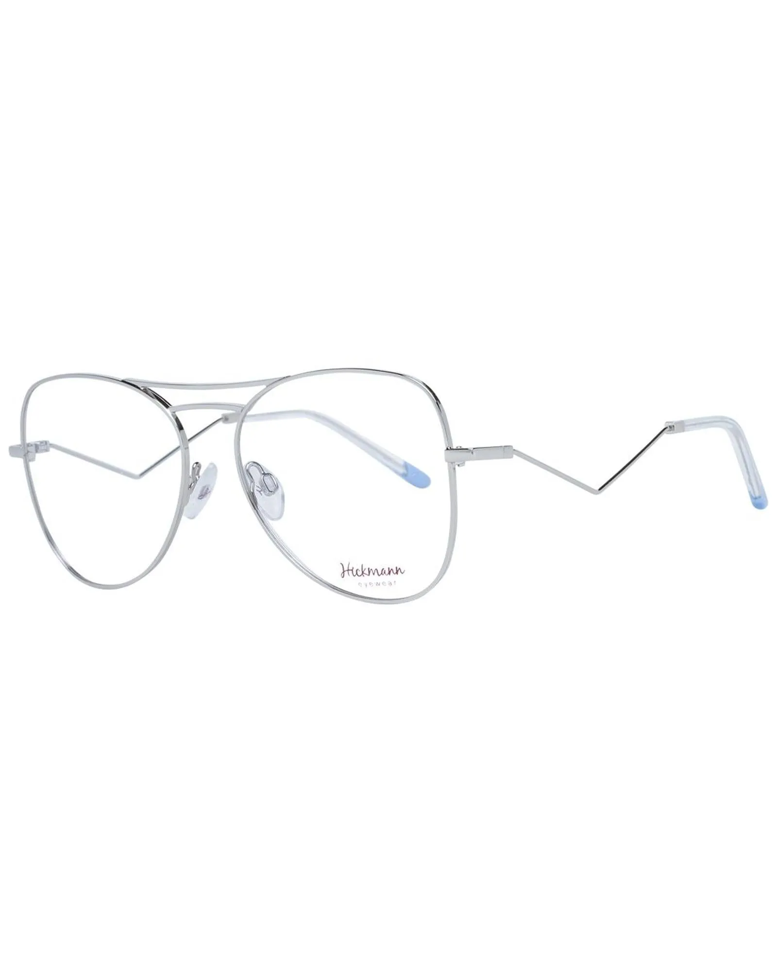 Ana Hickmann Aviator Eyeglasses Silver Metal Frame