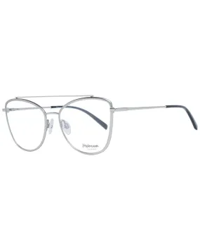 Ana Hickmann Cat Eye Eyeglasses Silver Metal Frame