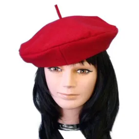 Beret Red Wool