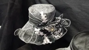 Black and White Swirls Hat