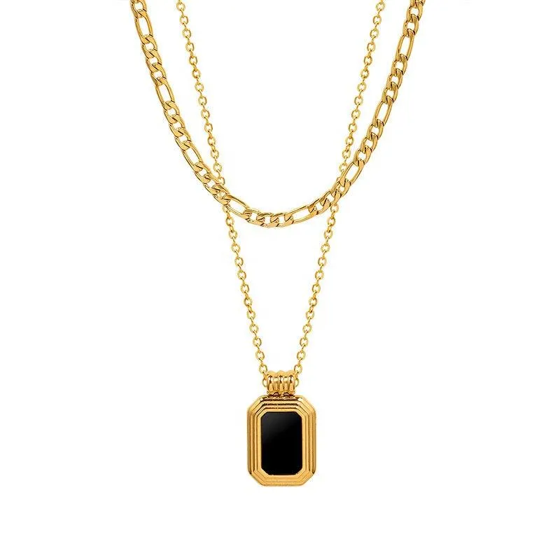 Black Onyx Two Layer Necklace