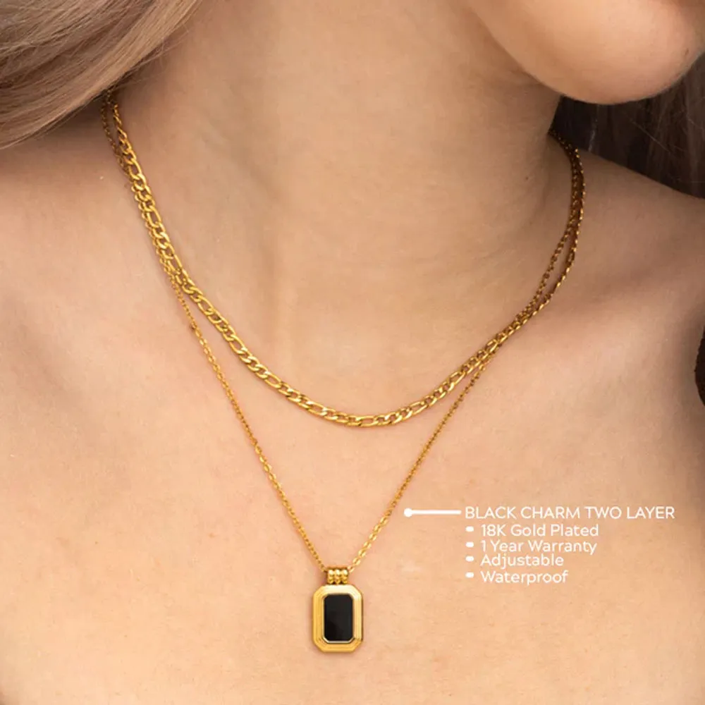 Black Onyx Two Layer Necklace