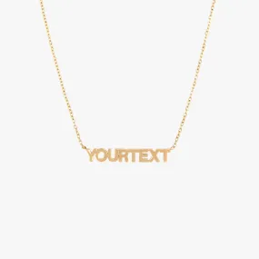 Block Letter Necklace