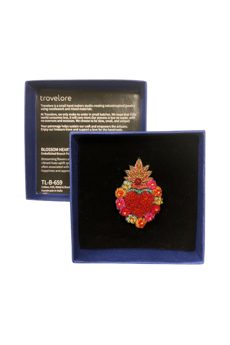 Blossom Heart Brooch By Trovelore