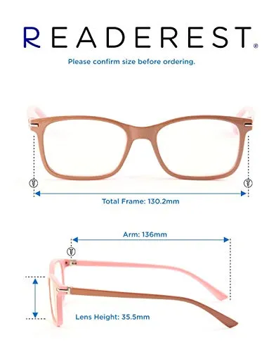 Blue-Light-Blocking-Reading-Glasses-Beige-2-50-Magnification-Computer-Glasses