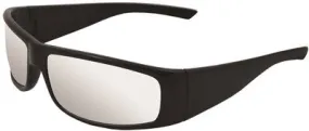 Boas Xtreme Safety Glasses Black Frame Silver Mirror Lens