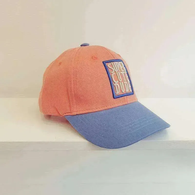 Boys And Girls Casual Color Matching Embroidery Caps