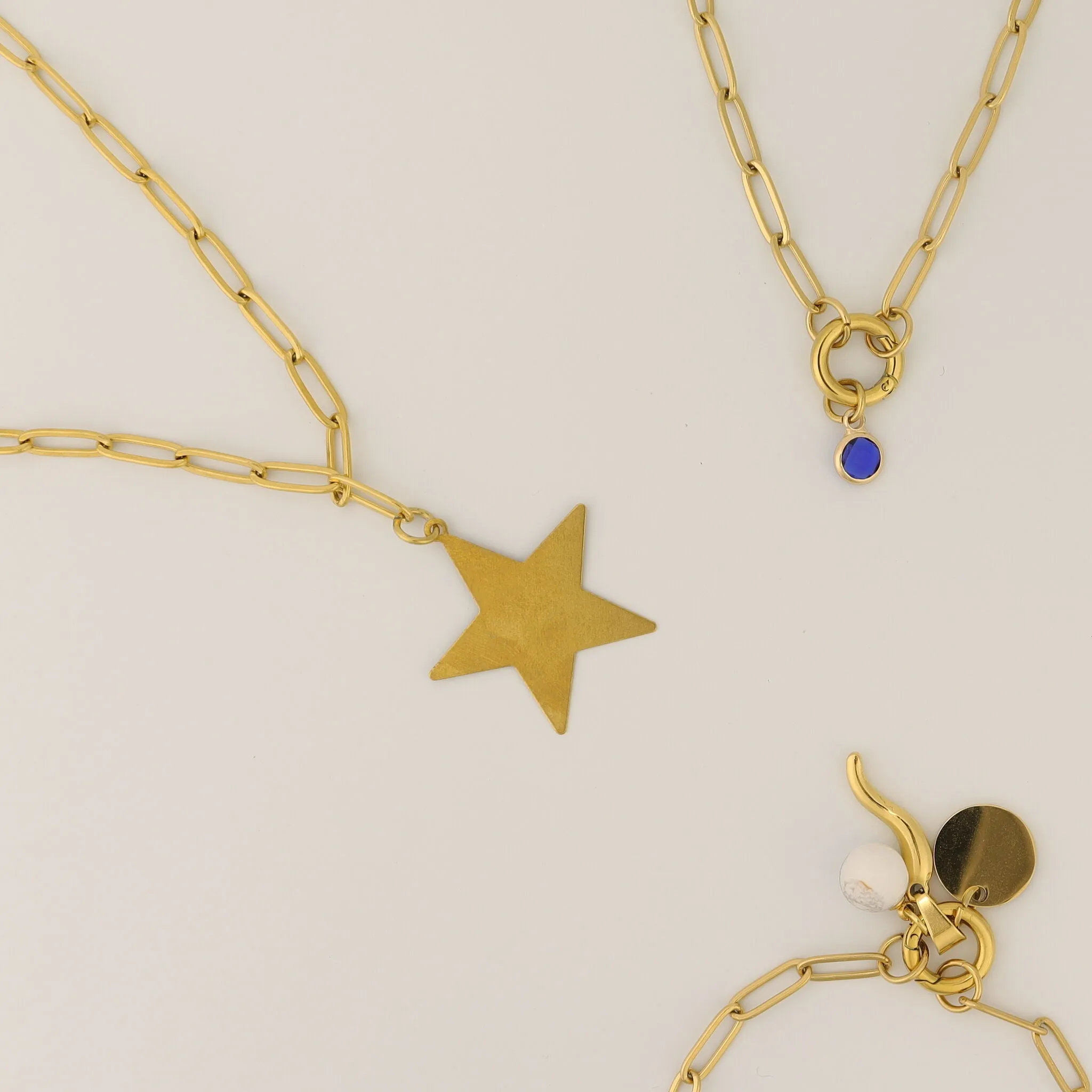 Brass Blank Star Pendant With Hole / SBB0211