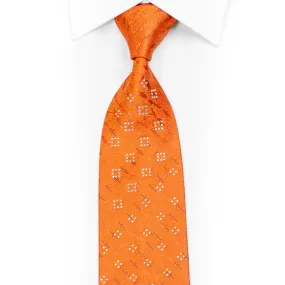 Cartouche On Orange Rhinestone Necktie