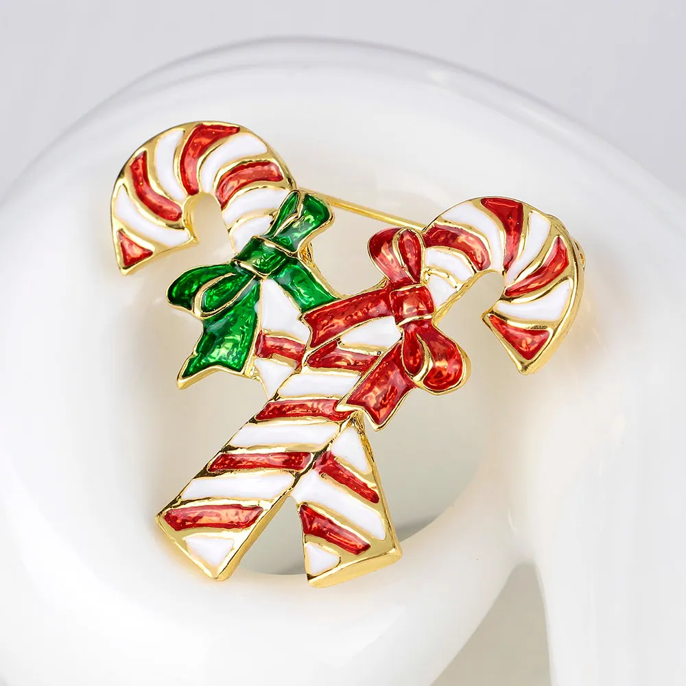 Christmas Rhinestone Brooches