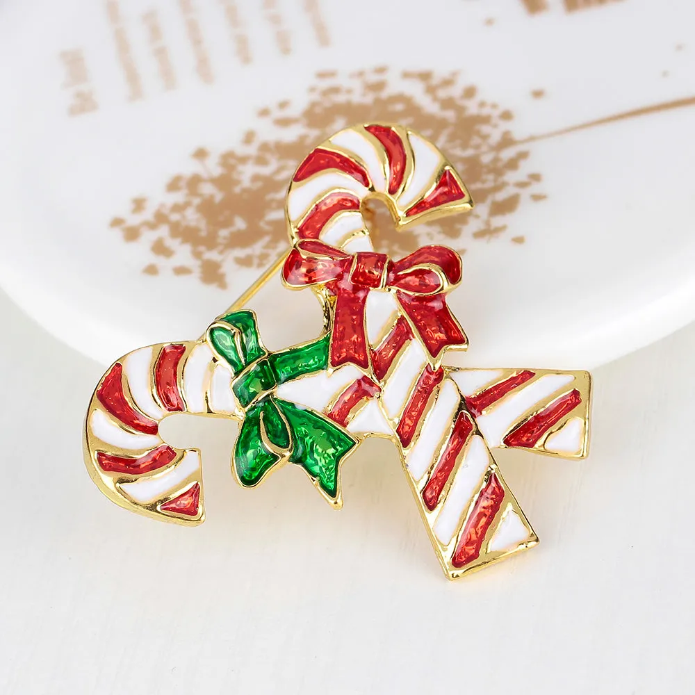 Christmas Rhinestone Brooches