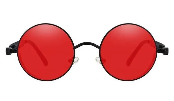 Classy Men Red Black Vintage Glasses