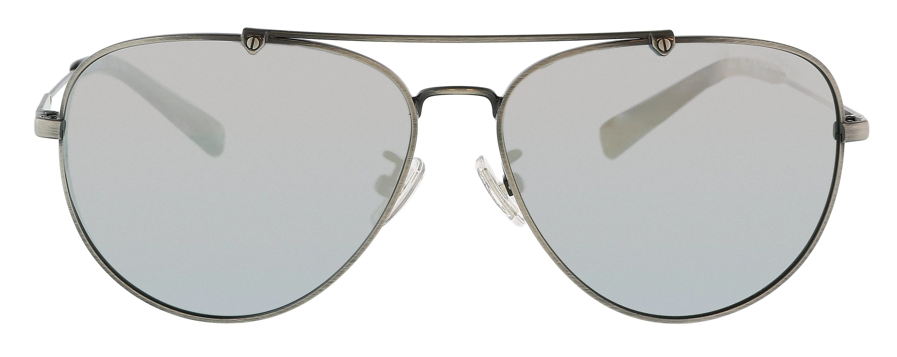 Coach 0HC7087 92741U Full Rim Antique Silver Aviator Sunglasses