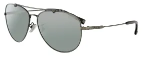 Coach 0HC7087 92741U Full Rim Antique Silver Aviator Sunglasses