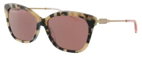 Coach 0HC8305 540369 Full Rim Pink Tortoise Square Sunglasses