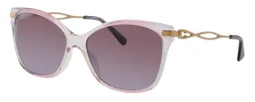 Coach 0HC8316 56418H Full Rim Gradient Transparent Violet Cateye Sunglasses