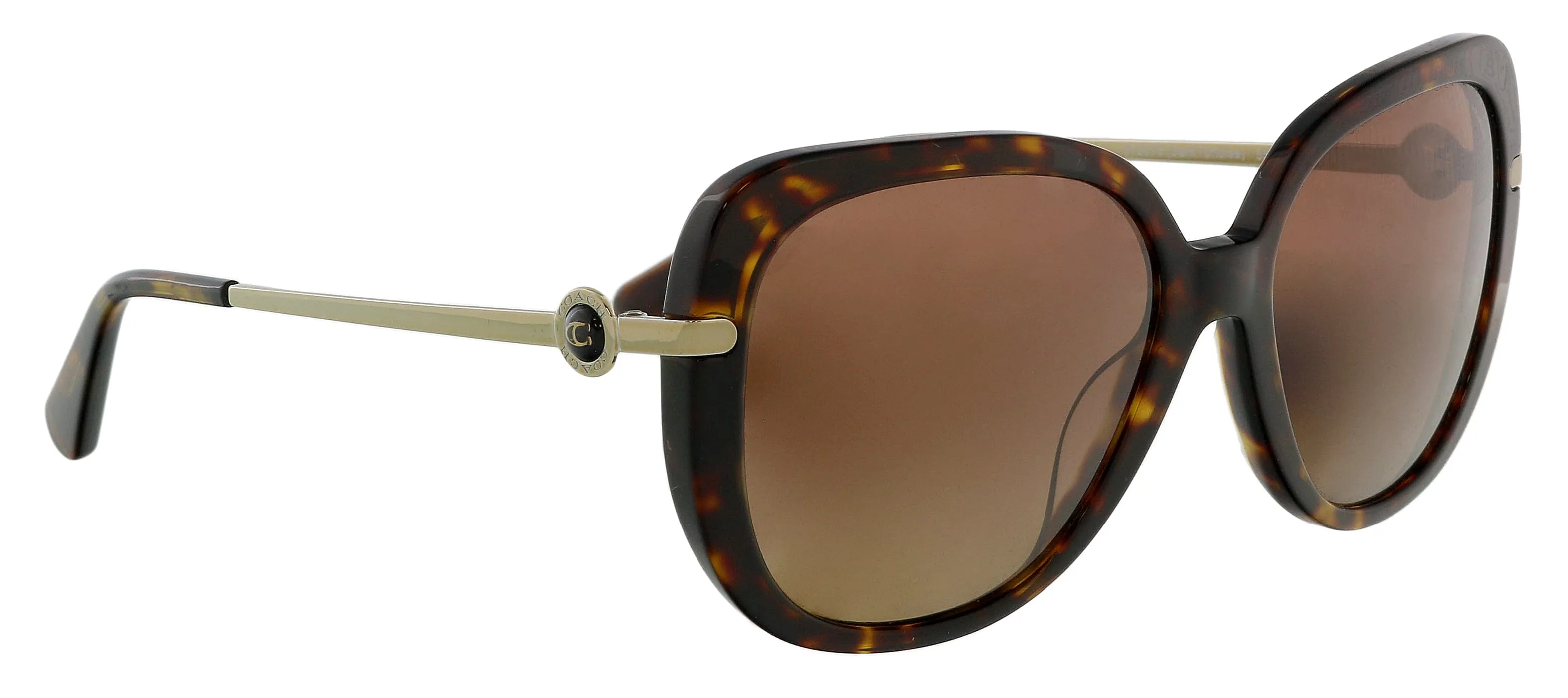Coach 0HC8320 5120T555 Full Rim Havana Butterfly Sunglasses