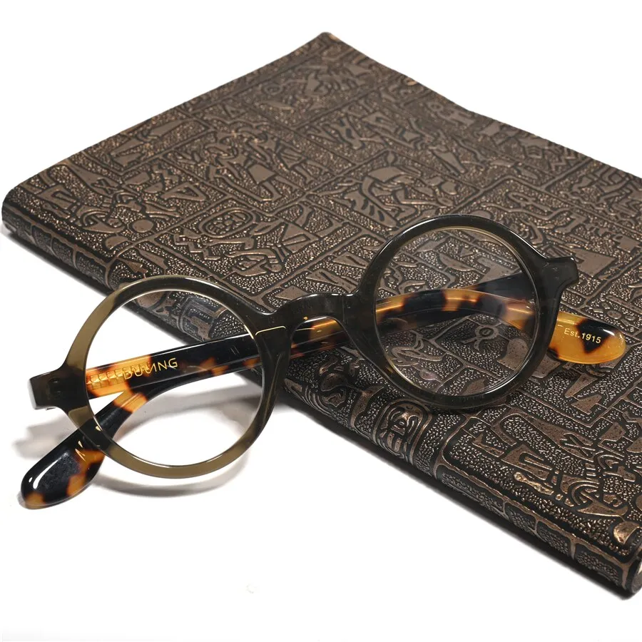 Cubojue Unisex Full Rim Round 42mm 46mm Acetate Hyperopic Reading Glasses