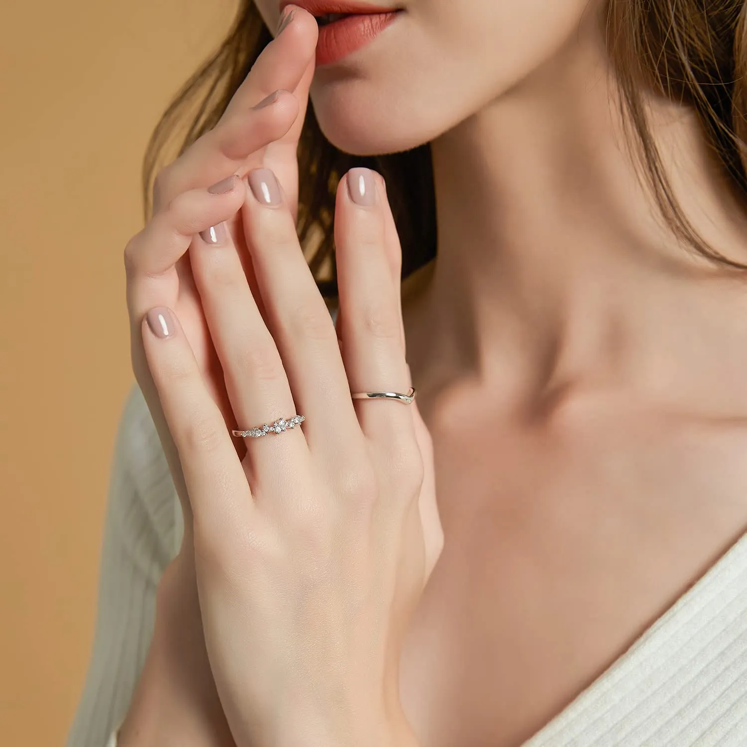 Delicate Stackable Wedding Rings for Women