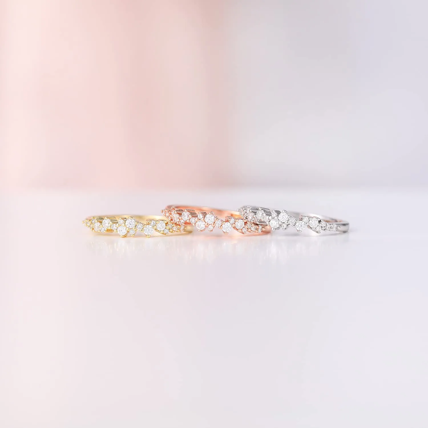 Delicate Stackable Wedding Rings for Women