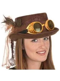 Deluxe Felt Steampunk Top Hat
