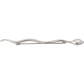 Dolce & Gabbana Elegant Crystal-Embellished Silver Brooch Pin