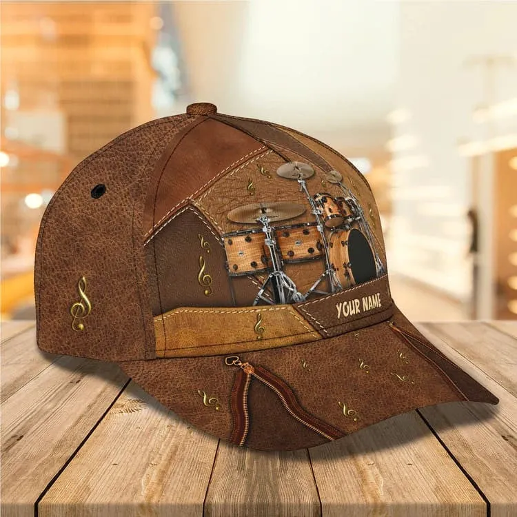 Gift For Drummer, Personalized Drummer Hat 3D Cap All Over Prints for Drummer, Drummer Gifts For Him