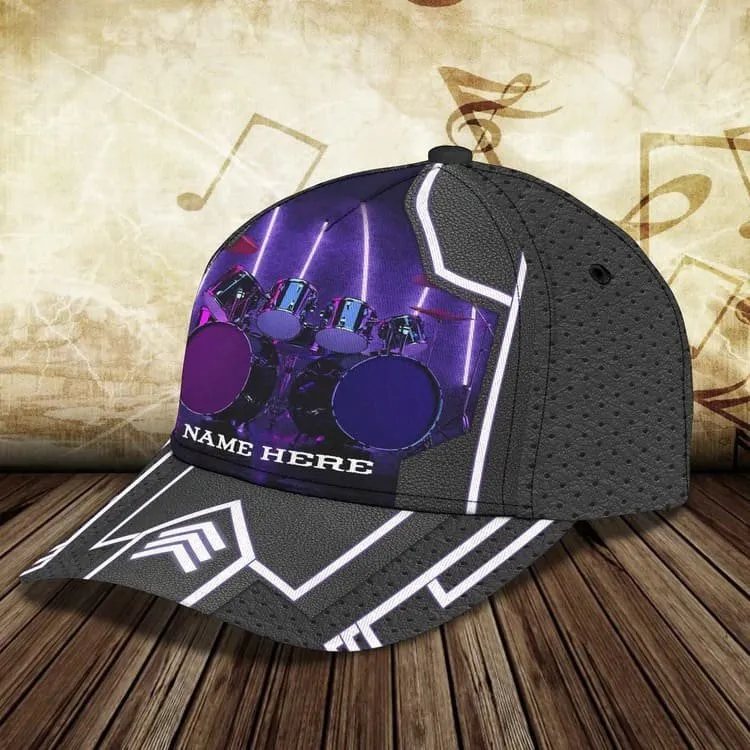 Gift For Drummer, Personalized Drummer Hat 3D Cap All Over Prints for Drummer, Drummer Gifts For Him
