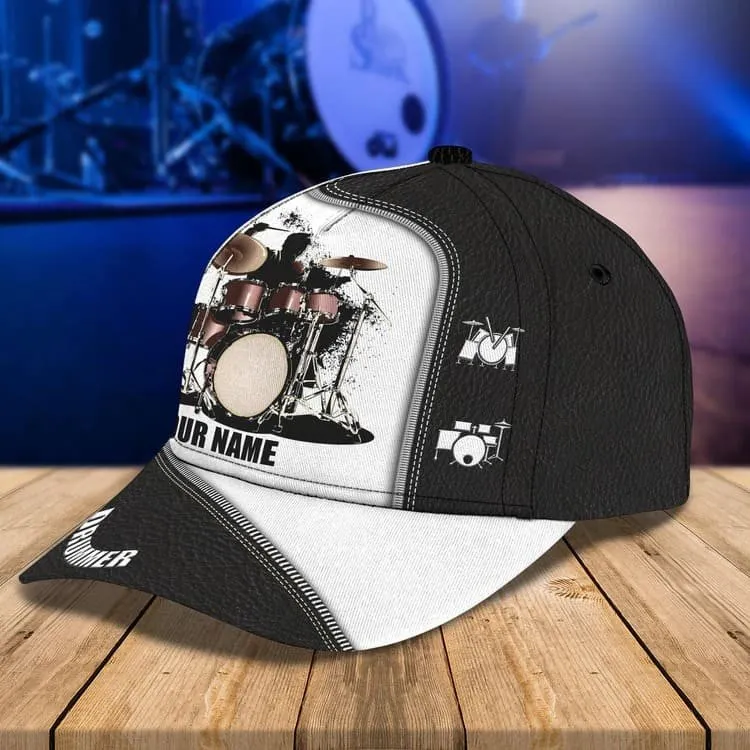 Gift For Drummer, Personalized Drummer Hat 3D Cap All Over Prints for Drummer, Drummer Gifts For Him